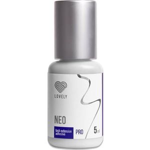 LOVELY Wimperlijm NEO 5ml Zwart - vloeibare & snelle lijm, droogtijd ONMIDDELLIJK - 8 weken kleefkracht - zeer elastisch, zeer duurzaam - voor professionele wimperextensions