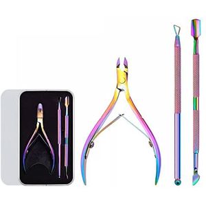 nagelknipper, Schaar 3p Roestvrijstalen Nagelpush Vingernagelplectrum Clippers Verwijderen Professionele Pedicure-instrumenten