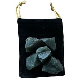 5 stuks natuurlijke groene jadestenen van 20 tot 30 mm, 5 stuks, groene jade in ruw, natuurlijke groene jade voor het maken van sieraden (groene jade, 5)