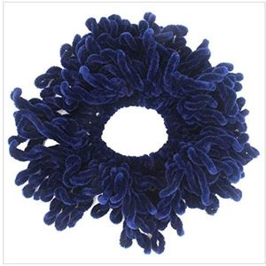 Hoofdbanden ​Voor Dames Moslim Hijab Volumerizer Flexibele rubberband Volumeering Scrunchie Headflower Big Hair Tie Ring Haarband (Size : Navy Blue)