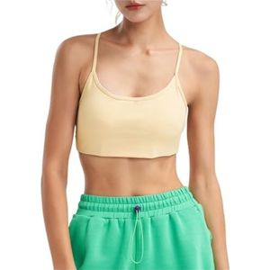 Sportbeha Dames Halter Sportbeha For Dames, Spaghettibandjes, Gekruiste Rug, Verwijderbare Gewatteerde Fitness-yoga-bh Sportbeha Comfortabele(A,S)