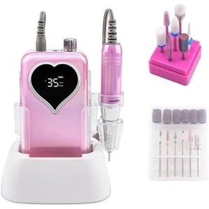 35000 rpm nagelboormachine for manicure nagelvijl met hartscherm acryl elektrische nagelboor frees nail art gereedschap(Heart set)