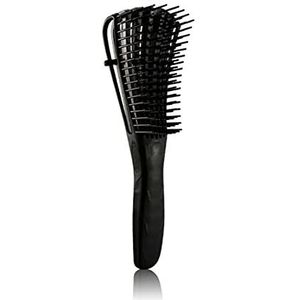 1 stuks hoofdhuid massage kam haarborstel vrouwen ontwarren haarborstel anti-stropdas knoop haarborstel acht rijen kam tanden type kam (zwart)