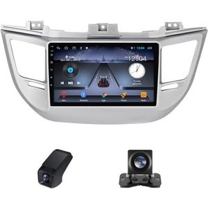 Carplay autoradio 2 Din geldt voor Hyundai Tucson 3 2015-2018 met Android Auto Bluetooth 9 inch touchscreen autoradio met FM-radio/GPS stuurwielbediening + achteruitrijcamera(B,X1)