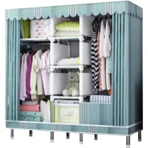Furniture Limited - Kledingkast opvouwbaar 110x45x175 cm stof crème