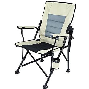 Draagbare campingstoelen for volwassenen, klapstoel met hoge rugleuning, zware ligstoel met bekerhouder for buitenterras, balkon