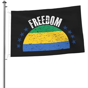 Boerderij Vlag De Gabon Vlag En Vrijheid 90X150cm Tuin Vlag Lichtgewicht Zomer Vlaggen Grappige Strand Vlaggen Decoratie Voor Carnaval Parades Tuin