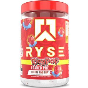 Ryse Core Series Loaded Pre | Pomp, Energie, Strength | L-Citrulline, Beta Alanine, L-Theanine, Caffeine, Thinkamine | 30 Servings (Cherry Ring Pop®)