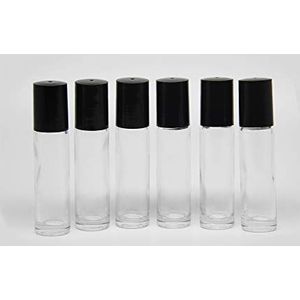 Yizhao - 10ml - Glazen Roller Flessen - Transparant - 6 Stuks