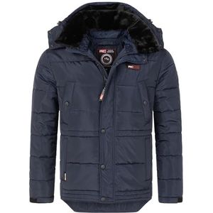 Rock Creek Winterjas voor heren met capuchon H-393, Donkerblauw, XL