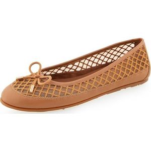 Aerosoles Palma Ballet Flat voor dames, Tan Mesh, 38.5 EU