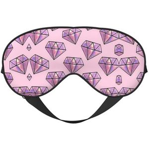Roze diamant patroon afdrukken veelzijdige rust helper, zacht slaap oogmasker dubbelzijdig voor yoga, kamperen, zacht slaap oogmasker