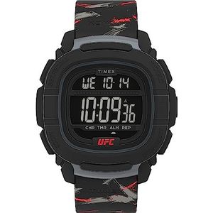 Timex UFC Men's Shockxl 47mm Watch - Black Strap Digital Dial Black Case