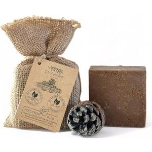 Dr.Ancient Zwarte Zeep Bar Met Pijnboomteer Organische Natuurlijke Veganistische Traditionele Handgemaakte Antieke - Acne - Absoluut geen chemicaliën! Pure natuurlijke zepen!
