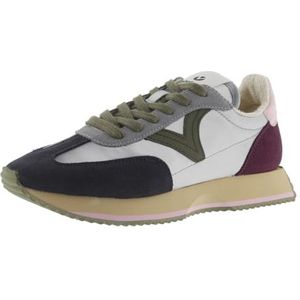 Victoria Cosmos Metallic Nylon Low-Top Trainers & Split Leather Pieces In Contrast & Serrated Sole 1134115 for Women PLATA 41