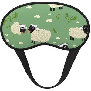 Schattig cartoon schapen slaapmasker voor zijslaper, lichtblokkerende nachtmaskers voor slapen oogmasker voor vrouwen mannen oogbedekking zachte comfortabele oogschaduw voor reizen, dutje