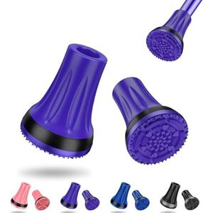 supregear Rubberen Doppen Voor Krukken, 22 mm Zware Rubberen Vervangdoppen Voor Wandelstokken En Krukken, Antislip Verdikte Krukvoeten, Wandelstokdoppen (2 Stuks), Purper
