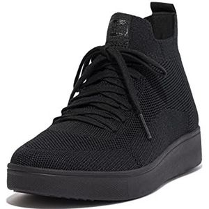 Rally High Top Sneaker - Water-Resistant Knit All Black - Maat 38