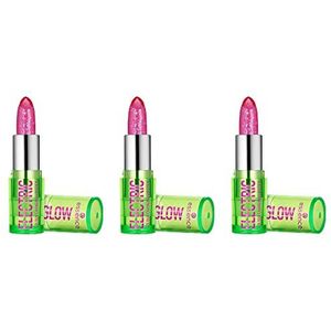 Essence Electric Glow Rossetto che cambia colore, trasparente, nutriente, risultato immediato, regolazione del colore, naturale, confezione da 3 (3,2 g)