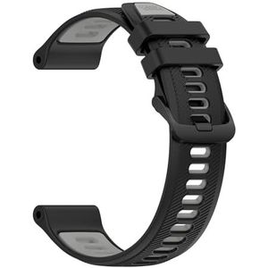 Jeniko Tweekleurige sport siliconen band compatibel met Garmin Forerunner 965 955 Solar 945 935 745 22 mm horlogeband vervangende polsband armband (Color : Black Gray, Size : For Forerunner 745)