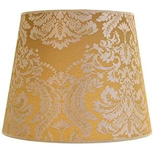 XL lampenkap stof in goud voor woonkamer staande lampen B: 38 cm E27 conisch verblindingsarm huiselijke lampenkap WILLOW