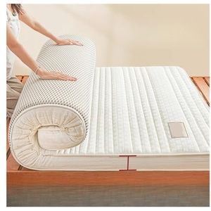 JMORCO Futon Queensize matras, hoogwaardige dikke vloermatras, comfortabele slaapmat, inklapbare latex, hotel, tatami-pad, bedmeubels (stijl A, 6,5 cm _90 x 200 cm)