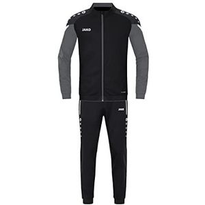 JAKO - Prestatietrainingspak - Zwart/Antra Licht - 100% Gerecycled Polyester - Zijzakken met Ritssluiting