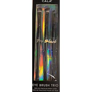 Cala Lot de 3 pinceaux pour les yeux Pro Black Trio