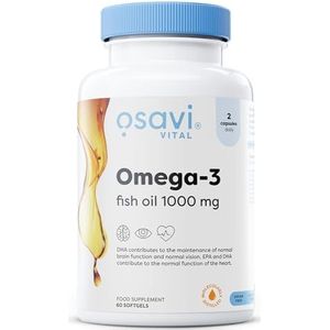 Osavi Omega-3 Fish Oil Molecularly Distilled, 1000mg - 60 softgels