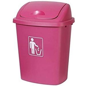 Vuilnisbakken voor binnen Outdoor Trash Can met grote capaciteit Keuken prullenbak Household Classroom Vuilnisbak Vuilnisbak voor binnen(Pink,30l)