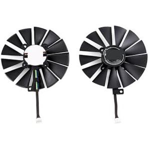 95MM PLD10010S12H koelventilator voor ASUS voor STRIX RX 470 580 570 GTX 1050 1070 1080 Ti gaming-videokaartventilator T129215SM FDC10M12S9-C(Black 2-Fan FDC)