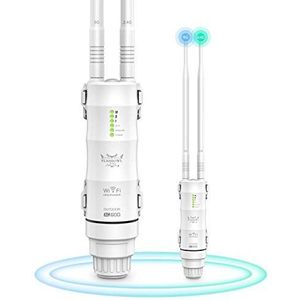 FLASHOWL WiFi-repeater voor gebruik buitenshuis Wi-Fi Range Extender AC600 Wi-Fi-signaalversterker Weerbestendige WiFi-versterker 2.4G 5 GHz-antennes met high gain 600 Mbps WiFi-brug