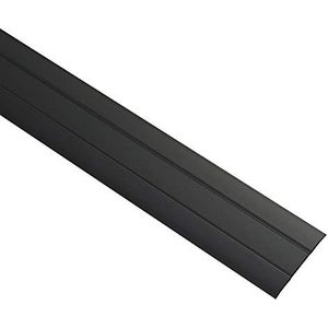 Gedotec Overgangsprofiel, zelfklevend, overgangsrail, laminaat, vinyl tapijt, UVM. | bodemprofiel plat, aluminium zwart geanodiseerd, profiel 37 x 1000 mm, 1 stuk, deurdrempel aluminium om te plakken
