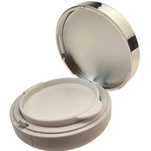 15g 0.5oz Lege Luxe Wit Zilver Rand Make-up Poeder Container Luchtkussen Puff Case met Spons Poeder Puff en Extra Inner Container Foundation BB Cream Box