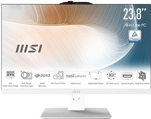 MSI - Modern AM242TP 1M-1207DE - All-in-One PC - Wit - Intel Core i5-120U - 16 GB RAM - 512 GB SSD
