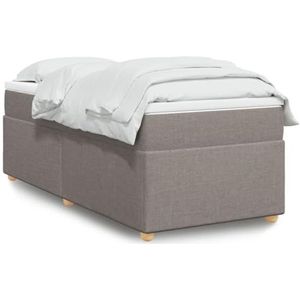 XGWKCNV Furniture select-Boxspringbed met matras Taupe 90x200 cm Stof