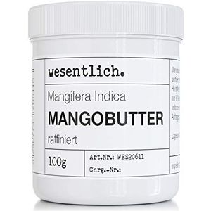 Mangoboter 100 g - 100% zuivere verzorging of perfecte basis voor hoogwaardige verzorgingsproducten van wesentlich.