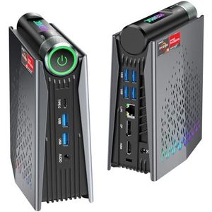 ACEMAGICIAN Mini-gaming-pc, AMD Ryzen 9 6900HX (tot 4,9 GHz), 16 GB DDR5 512 GB M.2 SSD mini-pc, AMD Radeon RX 680M, 3 instelbare modi, RGB/WiFi6, BT 5.2
