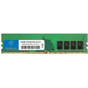 RASALAS 16 GB DDR4 2133 MHz PC4-17000 niet-ECC, ongebufferde 1,2 V CL15 1Rx8 288-pin UDIMM geheugen RAM-module