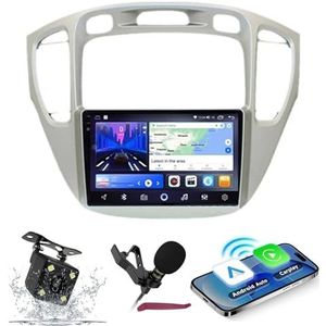 Android 14 Autoradio Navi voor T-oyota Highlander (2001-2007) 9-inch QLED-scherm autoradio met draadloze Carplay Android Auto GPS-navigatie met BT5.0 HIFI FM 5G-WiFi SWC RDS MIC,M100s