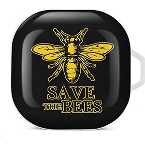 Save The Bees Earbuds hoesje compatibel met Samsung hard shell beschermhoes wit stijl