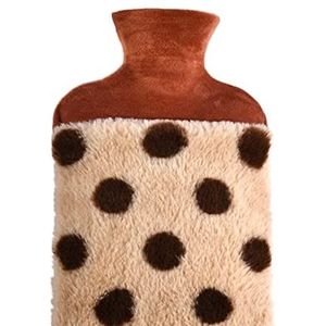 DieffematicRSD Warmwaterkruik waterinjectie warmwaterzak voor warmtebehoud, dubbele hand (warmer verdikte rubberen handwarmer) (Color : Brown)