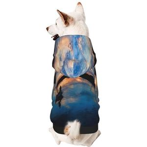 Vissen schilderachtige hond hoodies hond sweatshirt voor kleine honden trui, elasticiteit stof is, zacht en warm voor het dier en gemakkelijk te dragen