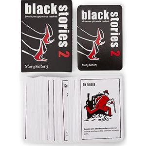Black Stories 2 - Gitzwarte raadselverhalen voor gruwelijk gissen en raadselen! Voor 2+ spelers, vanaf 12 jaar - Tucker's Fun Factory