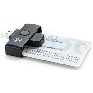 ACS ACRU39U-N1 Pocketmate II USB eID ID-kaartlezer Smart Card Reader Chipkaartlezer, Zwart