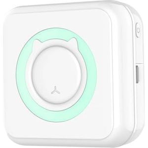 Thermisch Printer Draagbare Thermische Printer 58 Mm Mini-fotoprinter Pocket Thermische Labelprinter Draadloze BT For Thuiskantoorstudie Duidelijk Snel(Blue-1 Paper)