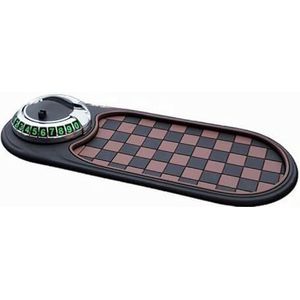 Multifunctionele anti-slipmat voor in de auto, universele telefoonhouder, draaibare autotelefoonhouder dashboardmat, universele antislipmat met parkeernummersticker, grote opbergruimte voor telefoons