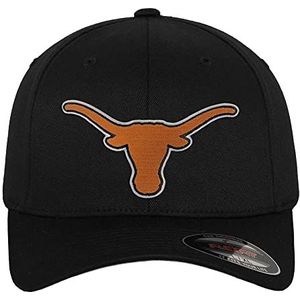 University of Texas Officieel gelicenseerd Texas Longhorns Logo Flexfit Baseball Cap (Zwart), Small/Medium