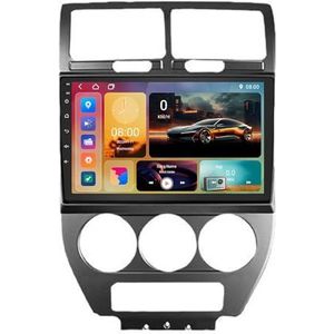 Autoradio voor Jeep Compass 2006-2009, Android 15 Car Radio 9 inch IPS Touchscreen met Wireless CarPlay Android Auto Bluetooth WIFI GPS FM RDS stuurbediening (H8 8G + 256G)