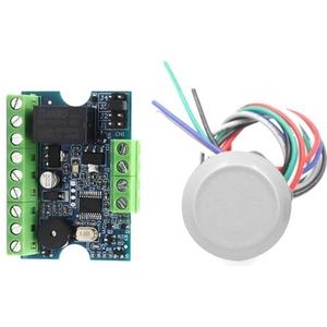 Toegangscontrolekit, 12V toegangscontrole met magnetisch sluispoortinvoersysteem Set Touch Memory Wiegand RFID-kaartlezer toegangscontrolebord(Kit-4 13.56Mhz)